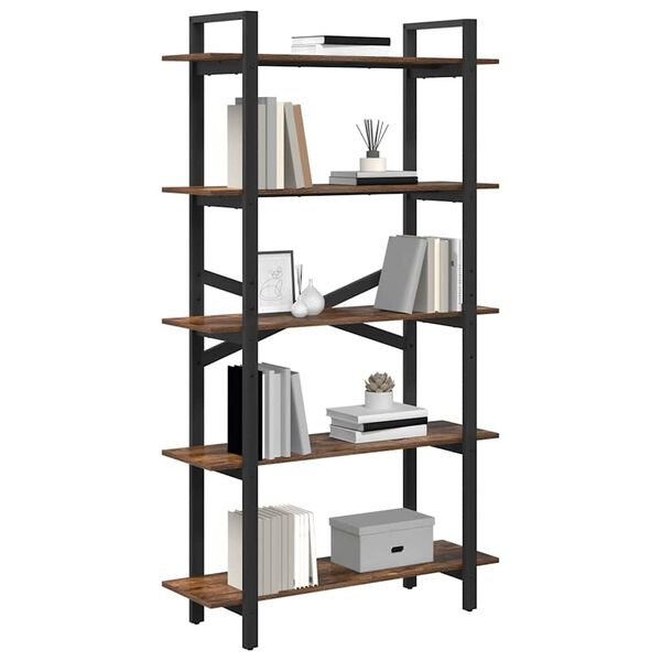 vidaXL B&uuml;cherregal Ger&auml;ucherte Eiche 100 x 33,5 x 178 cm Holzwerkstoff