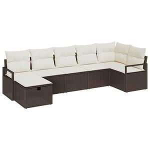 vidaXL Sofa Set mit Kissen 4 pcs Poly-Rattan