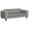 vidaXL Kindersofa mit Hocker Hellgrau 100x50x30 cm Samt