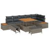 vidaXL Gartensofa-set mit Kissen 9 pcs Grau