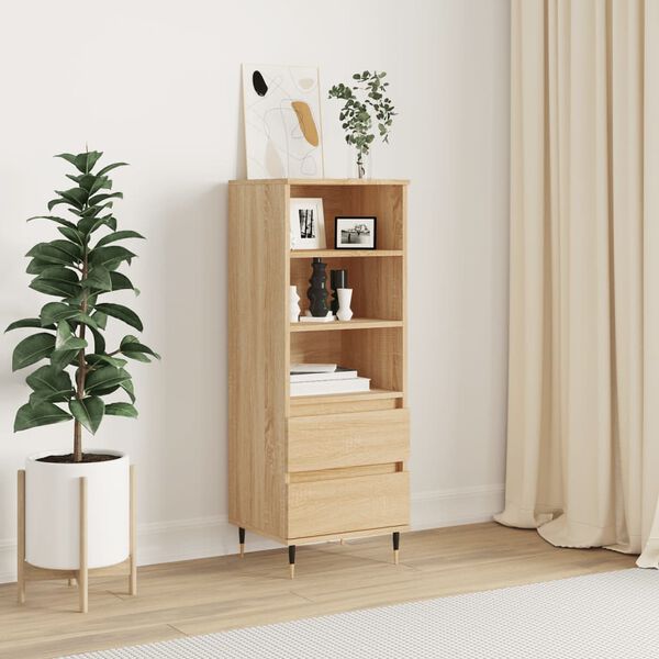 vidaXL Highboard Sonoma-Eiche 40x36x110 cm Holzwerkstoff