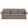 vidaXL Sofa 180cm Taupe Metall