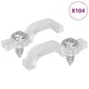 vidaXL LED Streifen Clips 2 pcs Transparent 2 x 1 x 0.5 cm