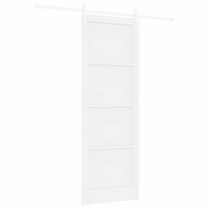 vidaXL Schiebet&uuml;r ORKDAL 83 x 232 cm Massives Kiefernholz Wei&szlig;