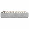 vidaXL Bettgestell Betongrau 200x200 cm Holzwerkstoff
