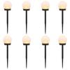 vidaXL Au&szlig;en Solarlichter mit Erdnagel 8 pcs Warmes Wei&szlig; 38,5 cm ABS