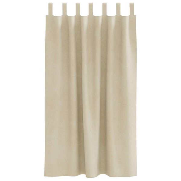 vidaXL Verdunkelungsvorh&auml;nge 2 pcs Creme 140 x 175 cm Samt