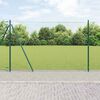 vidaXL Zaunpfosten Gr&uuml;n 25 x 1,5 m (36 mm Maschen) Stahl