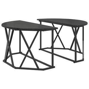 vidaXL Couchtisch Schwarz Eichen-Optik 80 x 80 x 42 cm