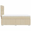 vidaXL Boxspringbett mit Matratze Creme 90x200 cm Stoff