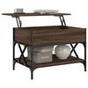 vidaXL Couchtisch Braun Eichen-Optik 70x50x50 cm Holzwerkstoff Metall