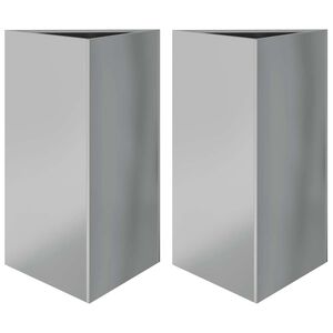 vidaXL Pflanzk&uuml;bel 2 Stk. Dreieckig 50x43x75 cm Verzinkter Stahl