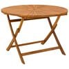 vidaXL Klappbarer Gartentisch Natur &Oslash;110 x 75 cm Massivholz Akazie