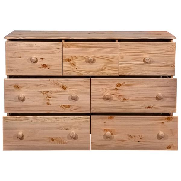 vidaXL Sideboard 7 Schubladen 113x35x73 cm Massivholz Kiefer