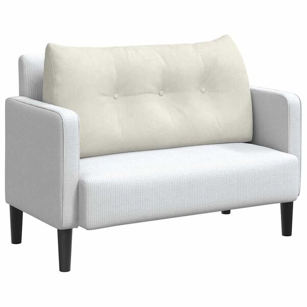 vidaXL R&uuml;ckenkissen Creme 100 x 24 x 50 cm Samt