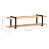 vidaXL TV-Schrank 160x40x40 cm Raues Mango-Massivholz