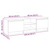 vidaXL TV-Schrank mit LED-Leuchten Wei&szlig; 120x30x36 cm