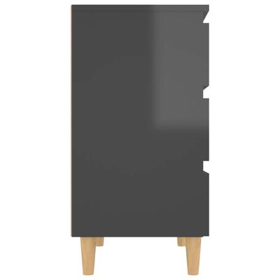 vidaXL Sideboard Hochglanz-Grau 60x35x69 cm Holzwerkstoff