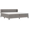 vidaXL Boxspringbett mit Matratze Taupe 200 x 200 cm Stoff