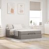 vidaXL Ottoman-Bett mit Matratze Taupe 140x190 cm Stoff