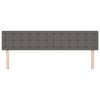 vidaXL Kopfteile Grau 200x5x78/88 cm Kunstleder