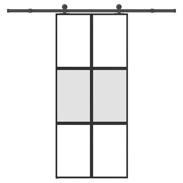 vidaXL Schiebet&uuml;r mit Beschlag 90x205 cm Hartglas & Aluminium