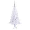 vidaXL K&uuml;nstlicher Weihnachtsbaum Wei&szlig; 120 cm PVC und Stahl