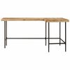 vidaXL Schreibtisch 165x110x77 cm Massivholz Mango und Eisen