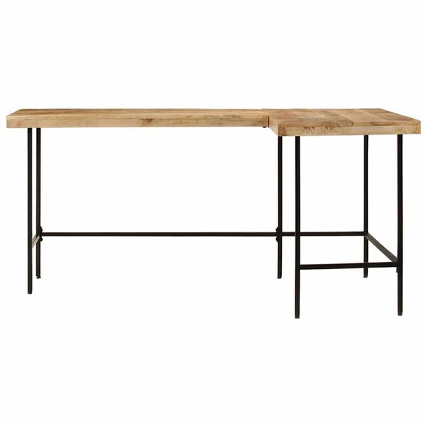 vidaXL Schreibtisch 165x110x77 cm Massivholz Mango und Eisen