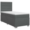 vidaXL Boxspringbett mit Matratze Dunkelgrau 80 x 200 cm Stoff