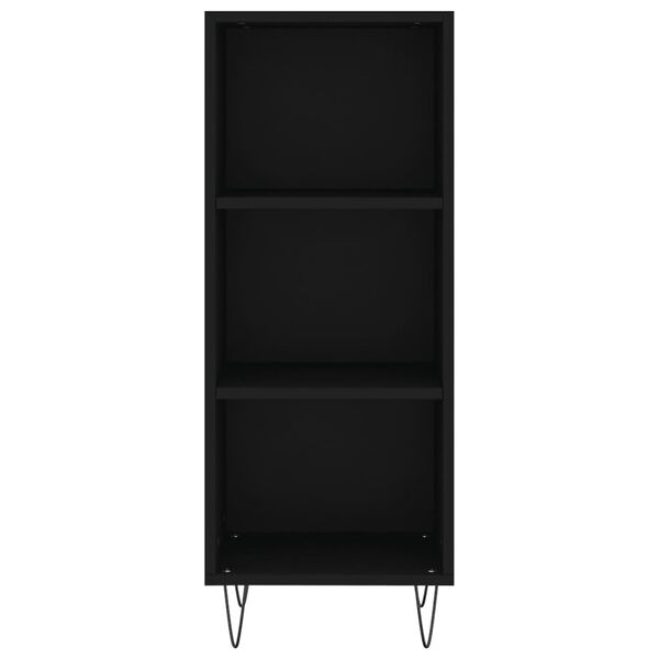 vidaXL Sideboard Schwarz 34,5x32,5x90 cm Holzwerkstoff
