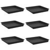 vidaXL Quadratisches Blumentablett 6 stk. Schwarz 18 x 18 x 2 cm