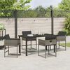 vidaXL Garten Essgruppe mit Kissen 5 pcs Grau Poly-Rattan