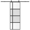 vidaXL Schiebet&uuml;r mit Beschlag 76x205 cm Hartglas & Aluminium