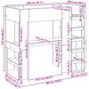 vidaXL Etagenbettgestell mit Schreibtisch Altholz 98,5 x 200 cm