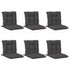vidaXL Niedriglehner-Auflagen 6 Stk Melange Anthrazit 100x50x7cm Stoff