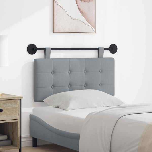 vidaXL H&auml;ngevorderseite Wandmontiert Hellgrau 100 x 55 x 5 cm Stoff