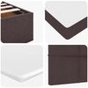 vidaXL Ottoman-Bett mit Matratze Dunkelbraun 140x200 cm Stoff