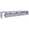 vidaXL TV-Schrank mit LED-Leuchten Betongrau 260x36,5x40 cm