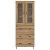 vidaXL Highboard mit Schubladen 2 pcs Artisan-Eiche Holzwerkstoff