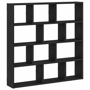 vidaXL W&uuml;rfelregal 12 F&auml;cher Schwarz Holzwerkstoff