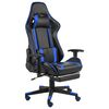 vidaXL Gaming-Stuhl mit Fu&szlig;st&uuml;tze Drehbar Blau PVC
