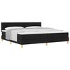 vidaXL Boxspringbett mit Kissen Schwarz 200 x 200 cm Stoff