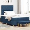 vidaXL Boxspringbett mit Matratze mit Kopfteil Blau 120 x 190 cm Stoff