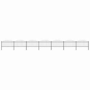 vidaXL Gartenzaun mit Speerspitze Stahl 1248 x 150 cm Schwarz