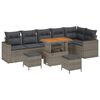 vidaXL Gartensofa-set 9 pcs Grau Poly-Rattan
