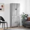 vidaXL Highboard Grau Sonoma 69,5x34x180 cm Holzwerkstoff