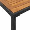 vidaXL Gartentisch mit Akazienholz-Platte 115x54x74 cm Poly Rattan