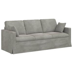 vidaXL Sofa Hellgrau 198 x 78 x 80 cm Samt