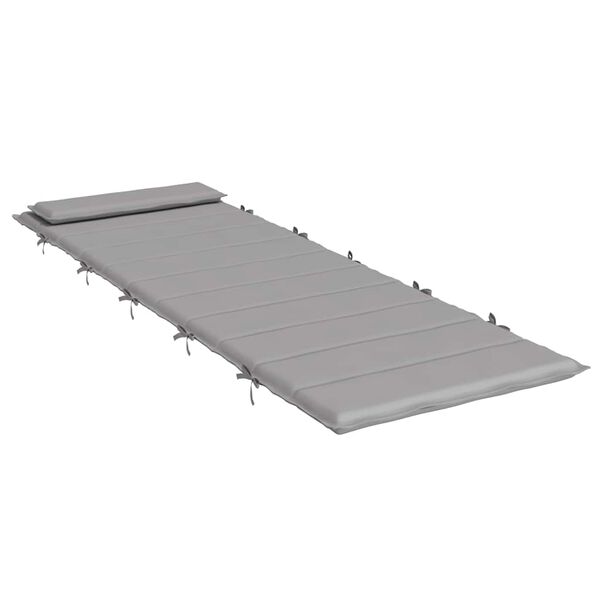 vidaXL Sonnenliegen-Auflage Grau 180x60x4 cm Oxford-Gewebe